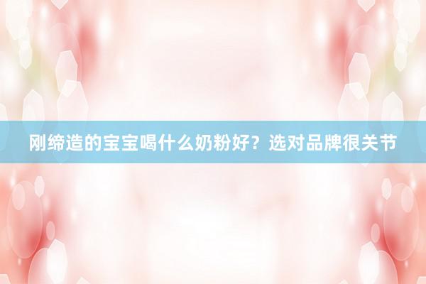 刚缔造的宝宝喝什么奶粉好？选对品牌很关节