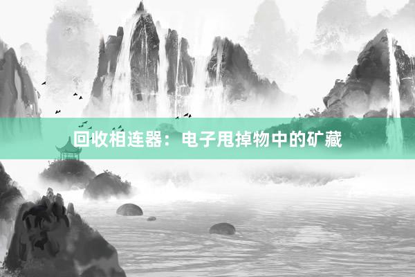 回收相连器：电子甩掉物中的矿藏